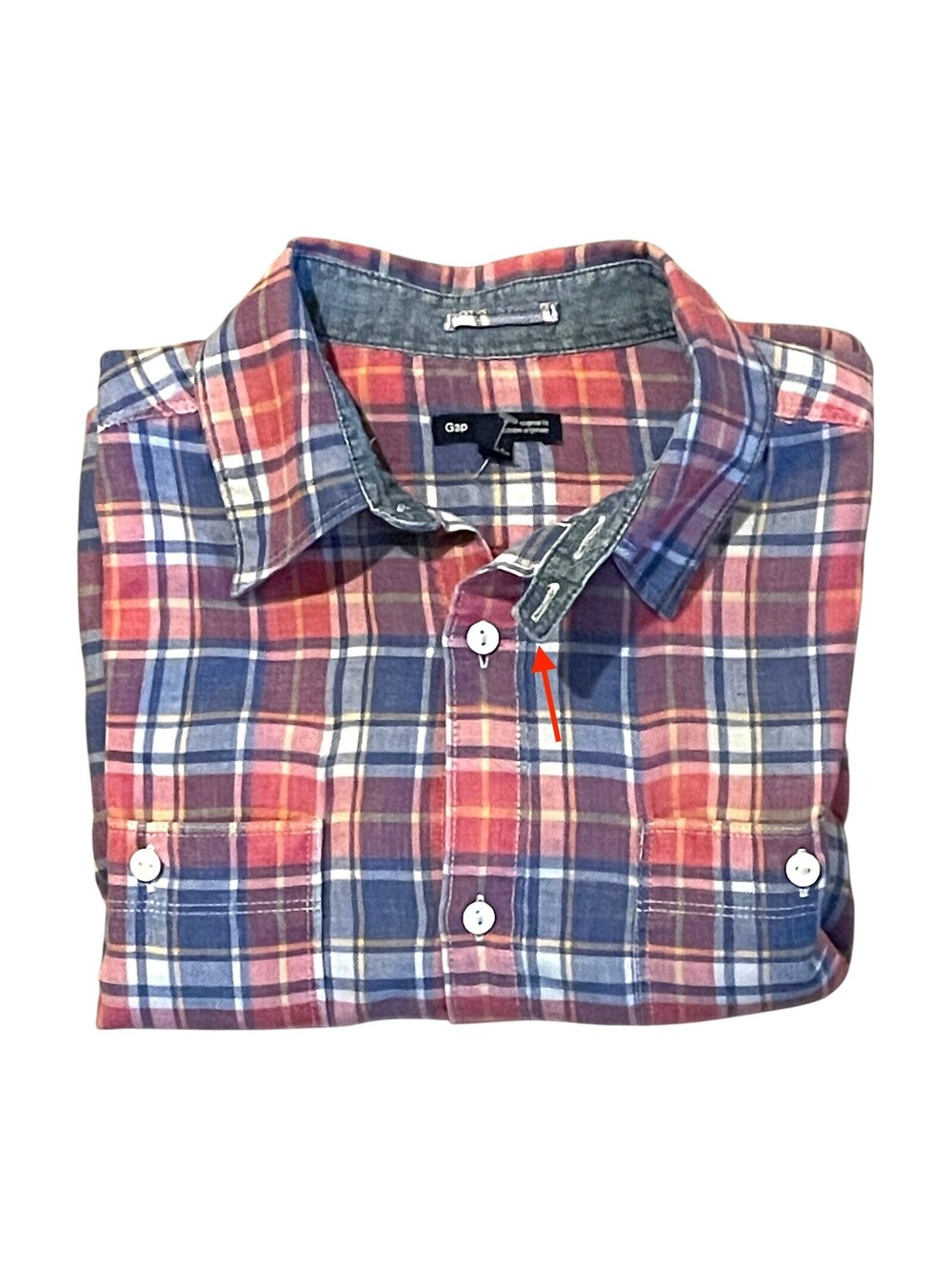 Gap Men's MED Plaid Flannel Shirt 100% Cotton CLEAN